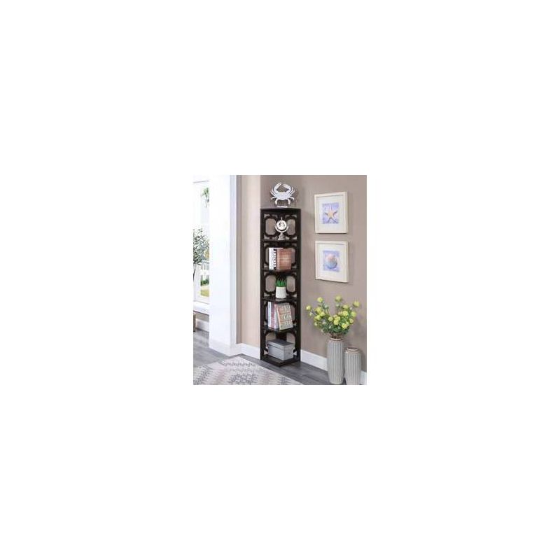 63.75" Omega 5 Tier Corner Bookcase - Breighton Home, 4 of 6
