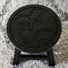 FURNIinspire Ottomans And Benches Carved Wooden Step Stool Fun Designs Premium Rubberwood Versatile Use, Butterflies Style, Black 11.00"*11.00"*10.00" - 3 of 4