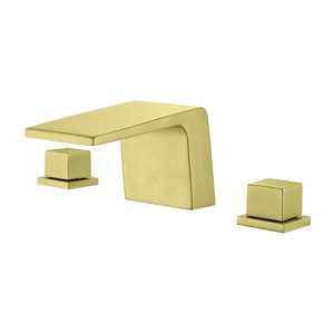 Cobbe Double Handle Waterfall Bathroom Sink Faucet with 3-Hole Vanity Widespread Faucet Brushed Gold - 1 of 4