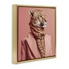 Stupell Industries Fashionable Cheetah Portrait Floating Frame Canvas Art - 2 of 4