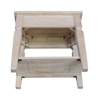 Vista Unfinished Solid Wood Side Table