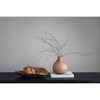 Storied Home Round Decorative Paulownia Wood Pedestal Vase, Brown - 2 of 4
