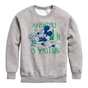 Boys' - Disney - Adventure Is Waiting Graphic Long Sleeve Fleece Sweatshirt - 1 of 4