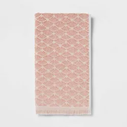 16"x27" Scallop Hand Towel Clay Pink - Threshold™