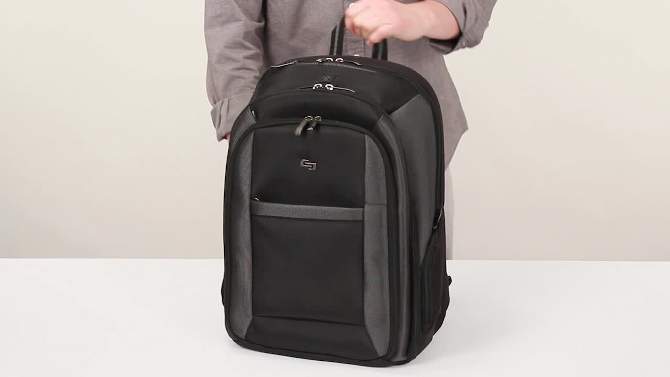 Solo New York Metropolitan Laptop 19&#34; Backpack - Black, 2 of 11, play video