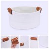 Unique Bargains Handcrafted Cotton Rope Widened Handles Storage Baskets - 2 of 4