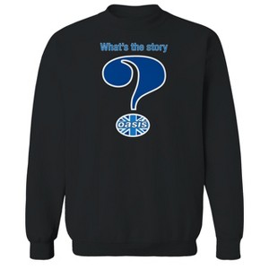 Oasis Men's Question Mark Blue Long Sleeve Graphic Cotton Sweatshirt - 1 of 1