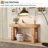 MDF 63 Inch Wooden Rectangular Sofa Table for Couch - Farmhouse Entry Table, Hallway Console Table, Rustic Wood Finish, Sturdy and Stable - 4 of 4