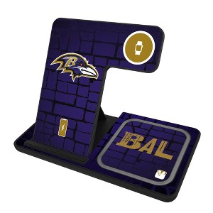 NFL AFC Teams Brick Wall 15-Watt 3 in 1 Charging Station - 1 of 4