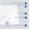 Garvee Bathroom Vessel Sink, Semi Recessed Round Ceramic Basin 20.24 x 17.01 x 7.64 in, White Countertop Vanity Sink with Single Faucet Hole - 4 of 4
