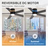 Airsurfer 52" Ceiling Fan with Light and Remote Control, Flush Mounted Ceiling Fan with 5 Plywood Blades,6 Wind Speeds Ceiling Fan for Bedroom - 3 of 4