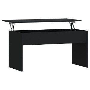 vidaXL Coffee Table Black 40.2"x19.9"x20.7" Engineered Wood - 1 of 4
