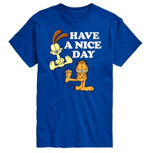 Men's - Garfield - Have A Nice Day Garfield and Odie Short Sleeve Graphic T-Shirt - 1 of 4