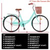 24" & 26" Cruiser Bike Commuter Bike Beach Cruiser w/ Ergonomic Upright Design, w/Basket & Adjustable Seat - 2 of 4