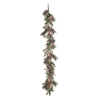Transpac Artificial 60 in. Multicolor Christmas Mixed Ornaments Garland