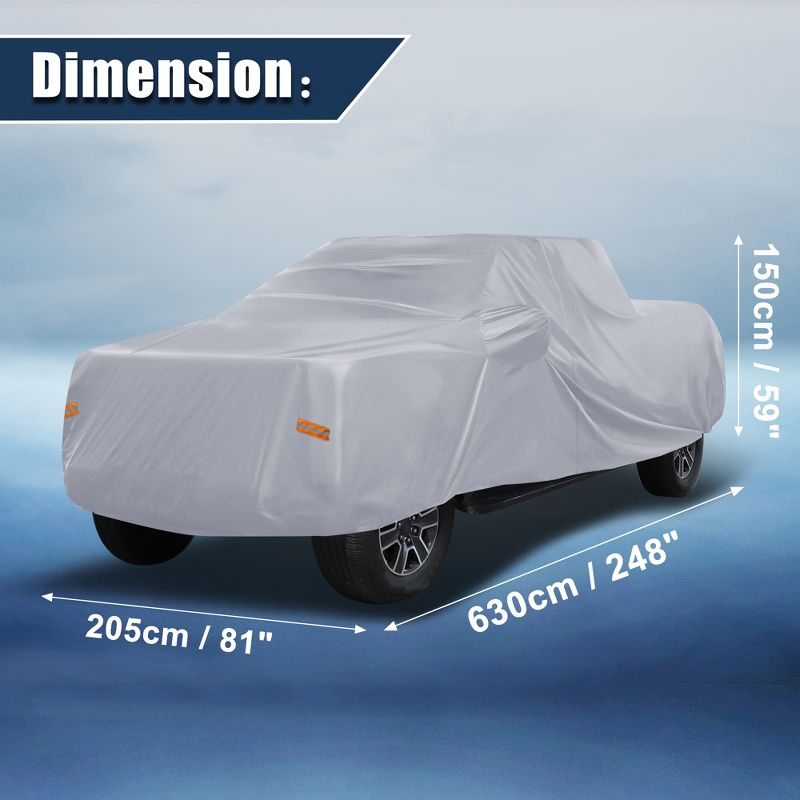 Unique Bargains Pickup Truck Cover for Ford F150 Crew Cab Pickup 4 Door 6.5 Feet Bed 2004-2021 Sun Rain Dust Wind Snow Protection, 5 of 7