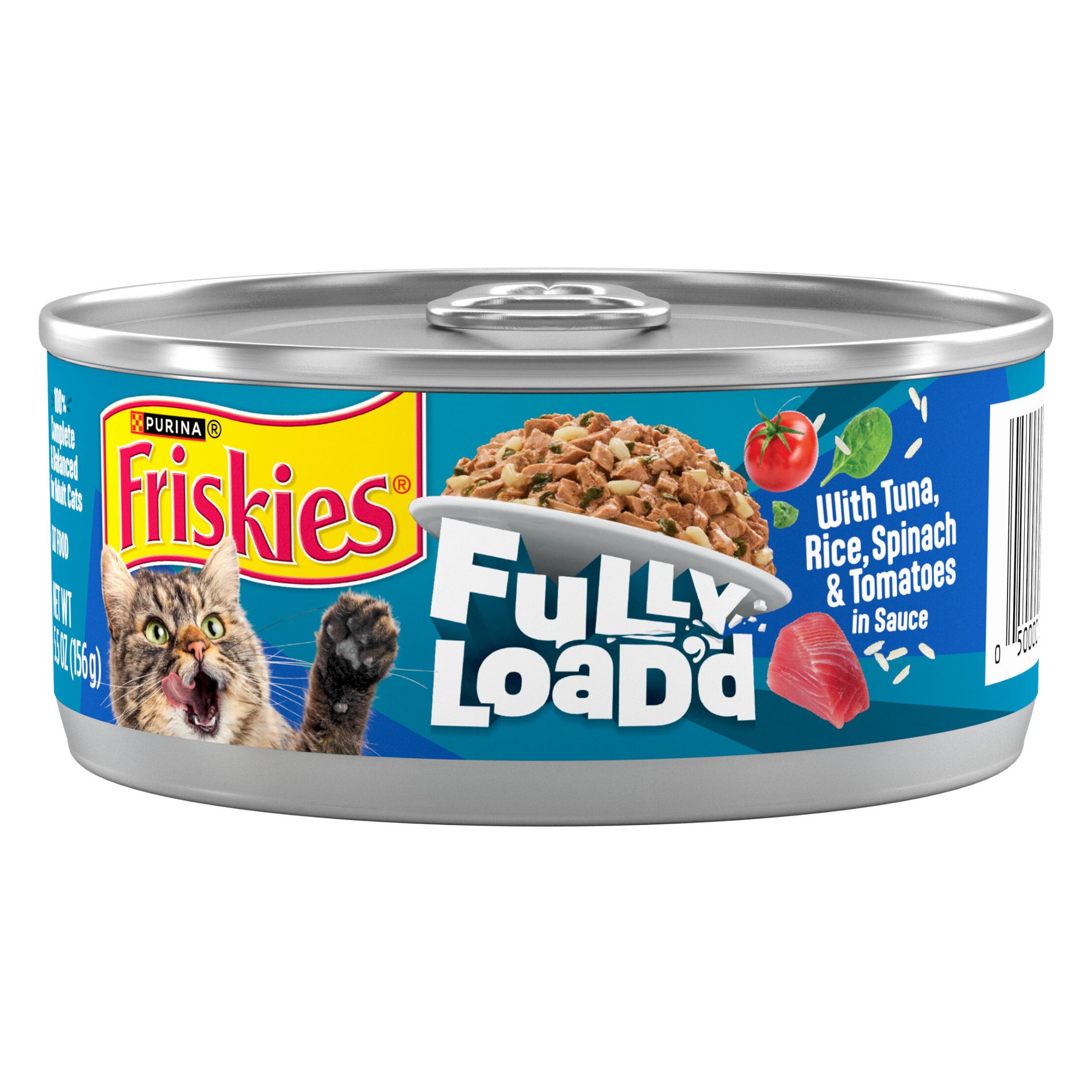 Friskies Fully Load'd Wet Cat Food with Tuna, Rice, Spinach & Tomatoes in Sauce - 5.5oz