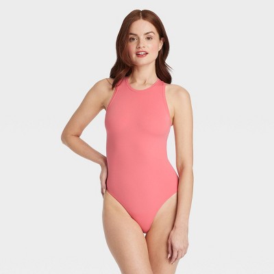 Women's Luxe Stretch High Neck Racer Thong Bodysuit - Auden™