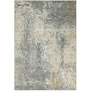 Modern Abstract Hallway Runner Rug, Machine Washable Low-Pile Geometric Non-Slip Floor Mat for Entryway, Living Room, Bedroom, Kitchen - 1 of 4