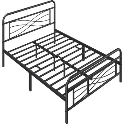 Yaheetech Vintage Queen Size Metal Bed Frame With Headboard, Black : Target