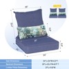 Aoodor 24'' x 24'' Outdoor Deep Seat Chair Cushion Set, Olefin Fabric Slipcovers with Sponge Foam (Set of 2 Seats, 2 Backs, 2 Lumbar Pillows) - 4 of 4