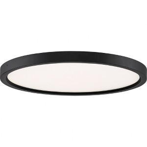 Quoizel Lighting Outskirts 1 - Light Flush Mount in  Oil Rubbed Bronze - 1 of 2