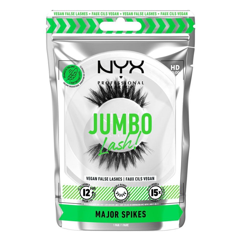 NYX Professional Makeup Jumbo Lash Vegan False Eyelashes - 09 Major Spikes, 1 of 12