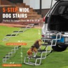 VEVOR Dog Stair for Cars, Wide 5-step Dog Car Steps, Folding Dog Car Ramp with Nonslip Surface, Portable Pet Steps Lightweight Aluminum - 3 of 4