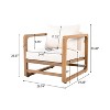 Christopher Knight Home Wisp Modern Outdoor Acacia Wood Oversized Club Chair with Cushions - 3 of 4