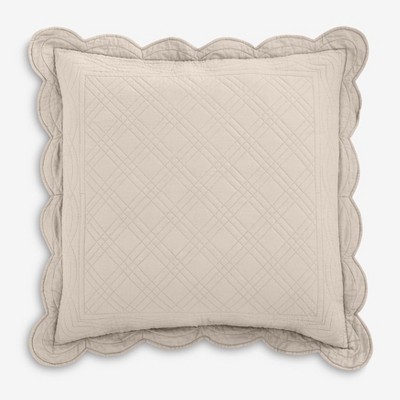 BrylaneHome Florence Euro Sham - Euro, Ecru