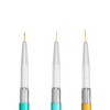 Unique Bargains Double Ended Nail Art Brushes 3 Pcs Nail Design Tool Kit Including Nail Liner Brush and Nail Dotting Pen - 2 of 4