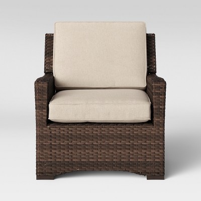 Halsted All-Weather Wicker Outdoor Patio Club Chair Tan - Threshold™