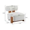 Racxily 27.25" Accent Chair, Boucle Lounge Chair, Upholstery Armless Chairs, with Solid Wood Frame, for Living Room, Bedroom and Office - 3 of 4