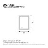 TUYOHW 24*36 Inch Wall Mount Bathroom Mirror with 3 Colored LED and Anti-Fog Technology,Modern Wall Mount Vanity Mirror for Bathroom,Bedroom - 3 of 4