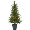 Nearly Natural 4.5-ft Christmas Tree with Clear Lights & Decorative Planter - image 2 of 2