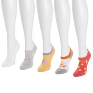 MUK LUKS Women's Set of 5 Pickleball No Show Socks - 1 of 3