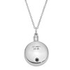 Black Bow Jewelry Rhodium Plated Sterling Silver Paw Print Ash Holder Necklace, 18 Inch - image 2 of 4