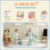 ORRD 3-Piece Height Adjustable Kids Table & 2 Chairs Set with Storage, Toddler Activity Table for Daycare, Classroom, Ages 18M-5Y – Green - 4 of 4