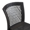 Ridstar Set of 2 Outdoor PE Rattan Dining Chairs with Steel Frame for Patio, Garden & Balcony-Brown - 4 of 4