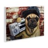 Stupell Industries Urban Pug Dog Boombox Music Chain Necklace Wall Plaque Art - 2 of 4