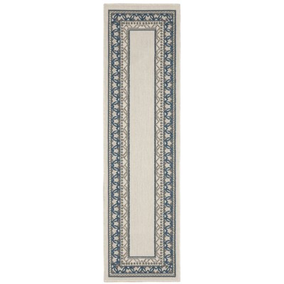 Oriental Weavers Torrey 8020W Light Grey/ Blue Indoor/Outdoor Area Rug - 1'10" x 7'3"