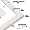 Americanflat 8x10 Picture Frame - Use as 5x7 Frame with Mat or Display 8x10 Photo Without Mat - Hudson Collection - White - 3 of 4