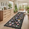 Pastoral Floral Washable Area Rug Non Slip Farmhouse Floor Cover Soft Non Shedding Indoor Rug Low Pile Foldable Carpet for Living Rom Bedroom Nursery - 2 of 4