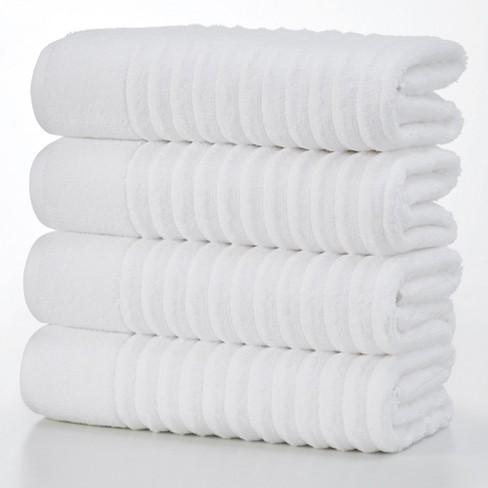 100 Percent Cotton Towel Set, Zero Twist, Soft and Absorbent 6 Piece Set  With 2 Bath Towels, 2 Hand Towels and 2 Washcloths (White) By Lavish Home