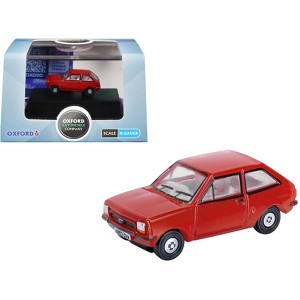 Ford Fiesta Mk1 RHD (Right Hand Drive) Venetian Red 1/148 (N) Scale Diecast Model Car by Oxford Diecast - 1 of 4
