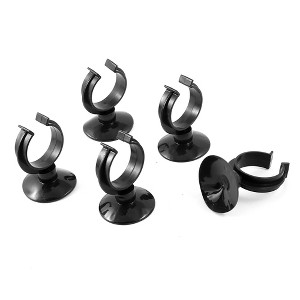 Unique Bargains Aquarium Fish Tank Suction Cup Heater Clips Clamps Holder Black 5 Pcs - 1 of 3