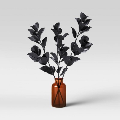 24" x 19" Artificial Blackened Eucalyptus Plant Arrangement in Glass Pot - Threshold™