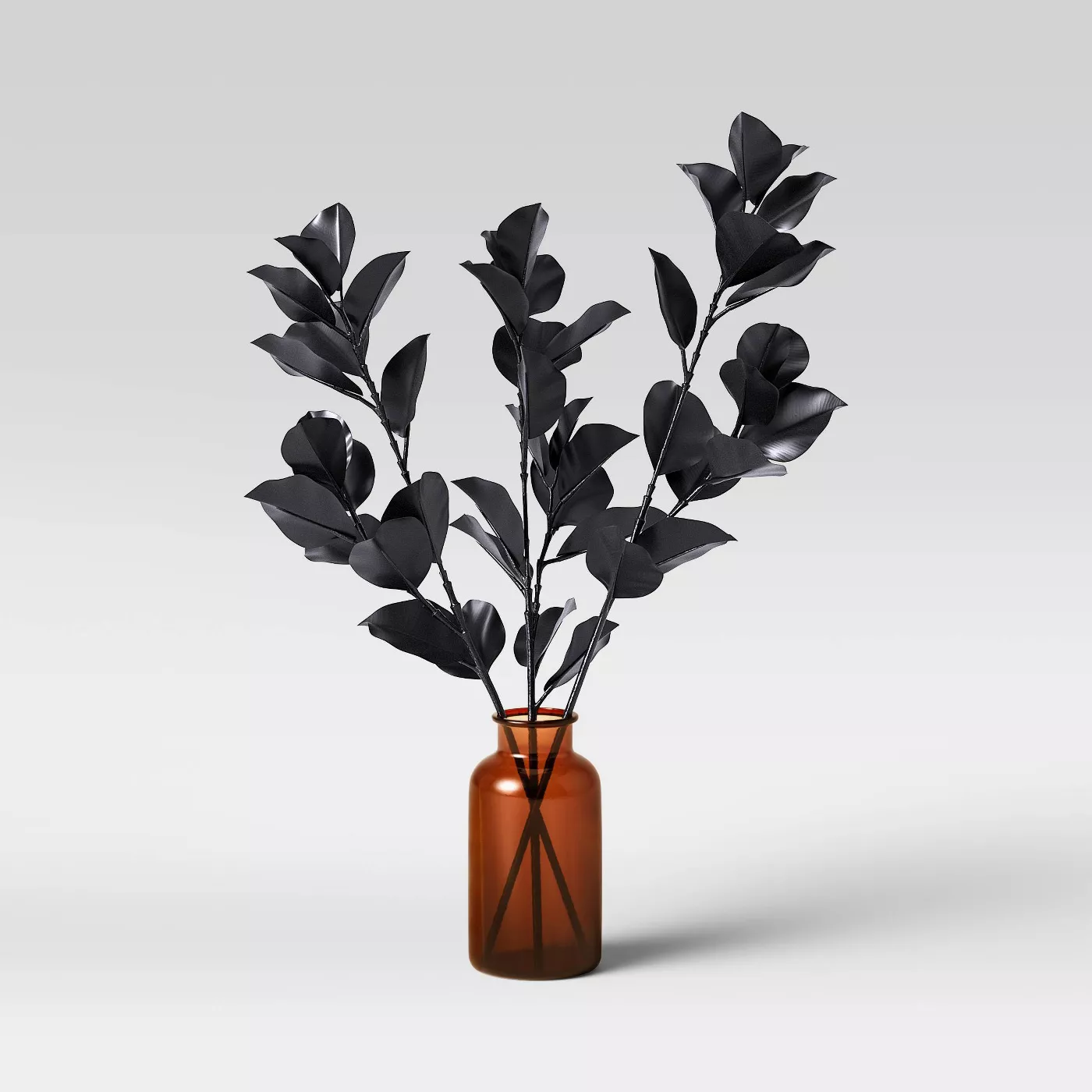 24" x 19" Artificial Blackened Eucalyptus Plant Arrangement in Glass Pot - Threshold™ - image 1 of 5