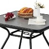 32 x 32 Inch Heavy-Duty Outdoor Dining Table with Umbrella Hole for 4 Persons - 3 of 4