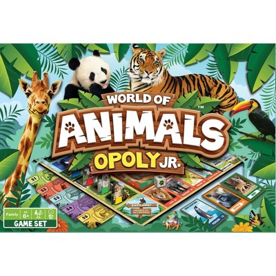 MasterPieces World of Animals Opoly Junior Board Game